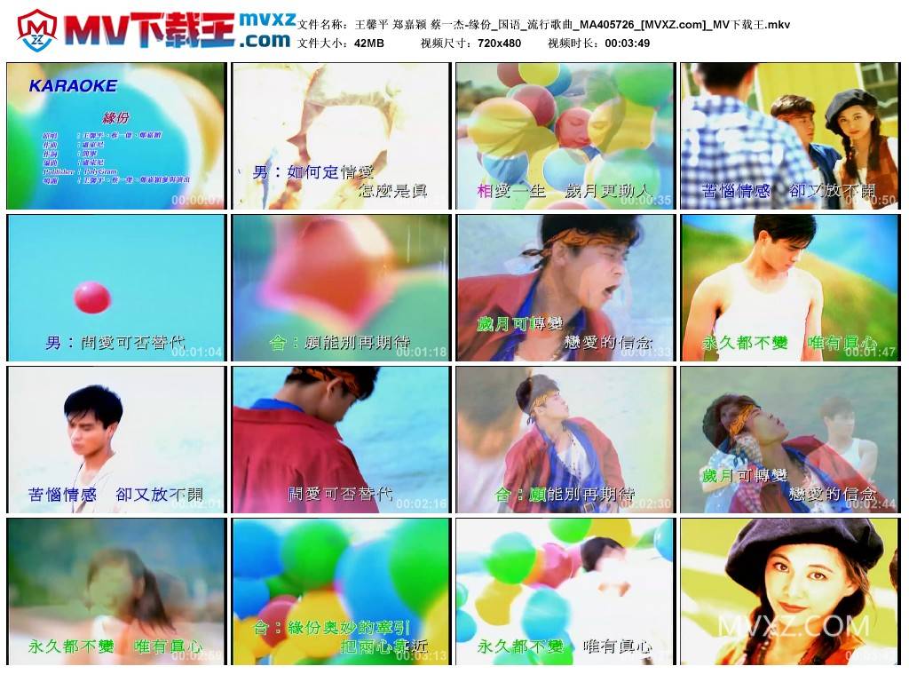 王馨平 郑嘉颖 蔡一杰-缘份_国语_流行歌曲_MA405726